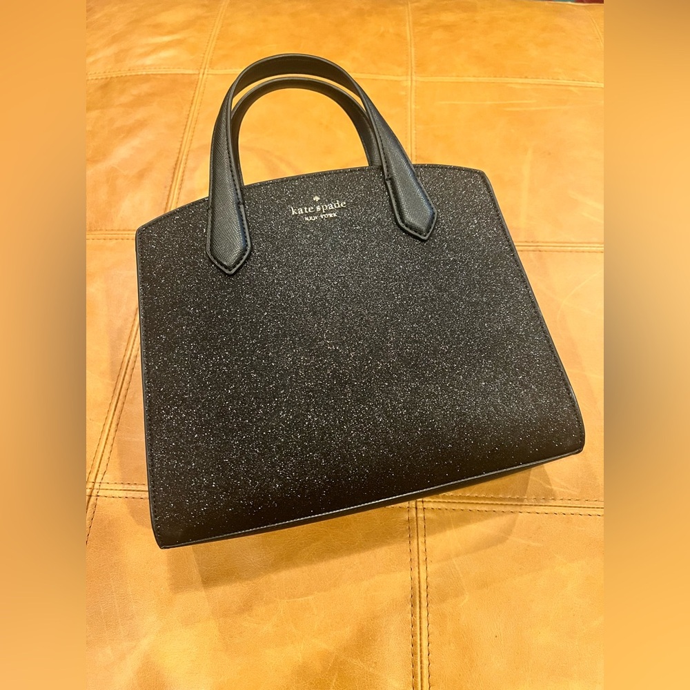 Kate Spade Tinsel Sachel Black Crossbody Strap NWT